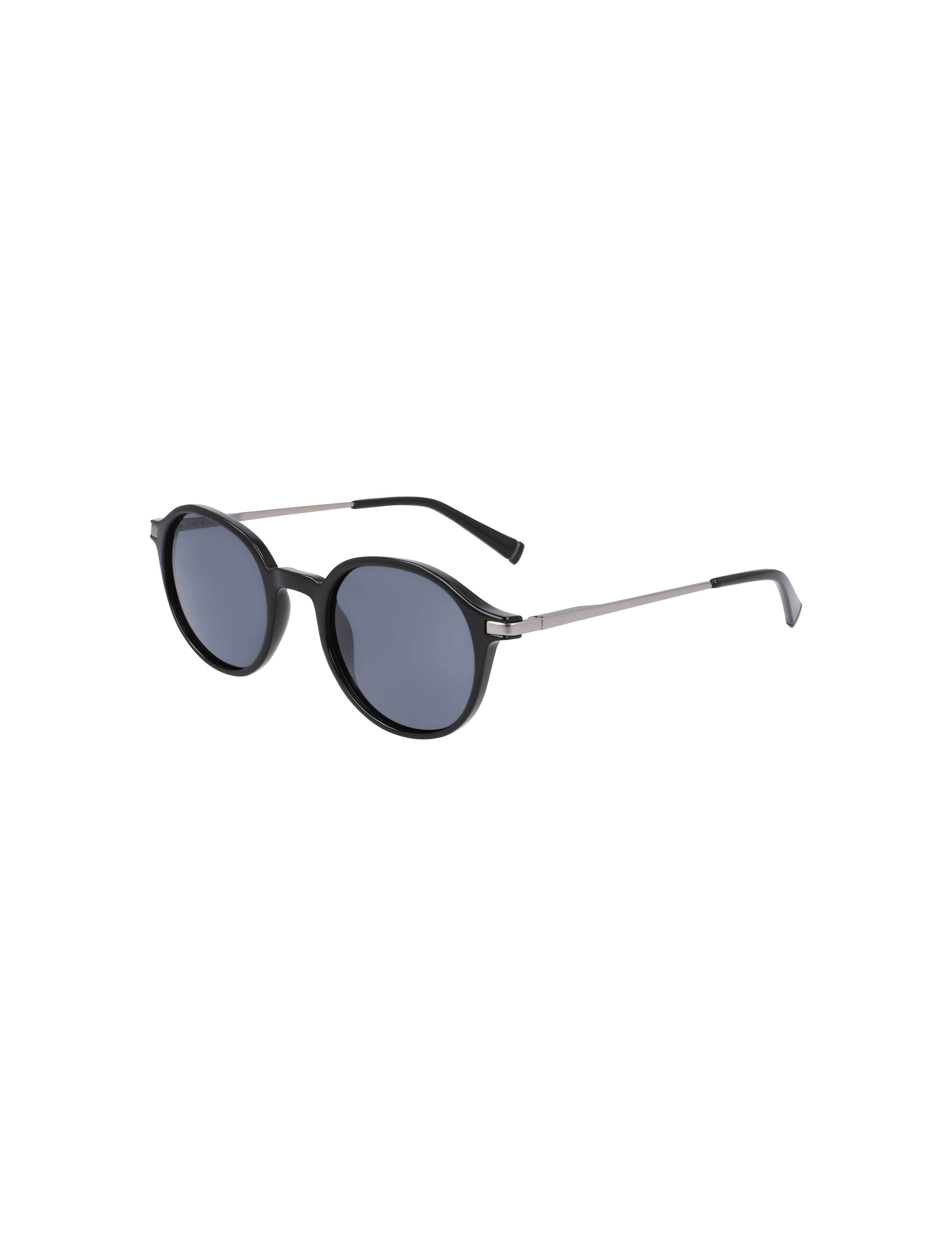 Round Black Sunglasses - Grey Polarized | Joseph Abboud