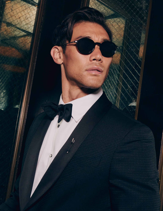 Joseph Abboud  Round Black Sunglasses